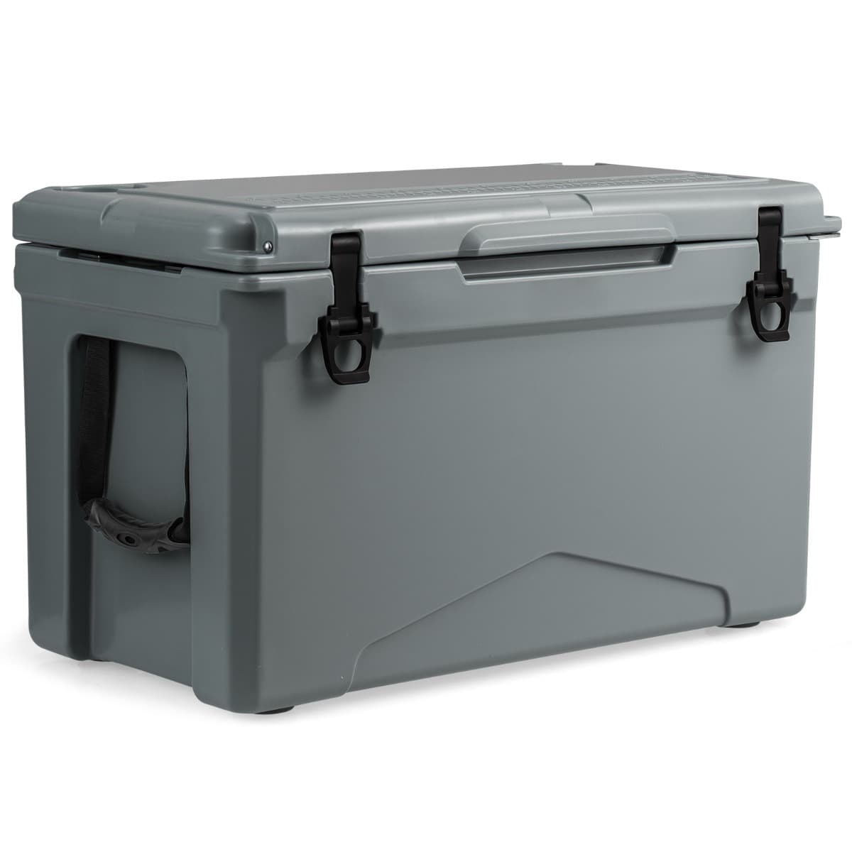 CostwayGlacière Isotherme Portable 47 L avec Bouchon de Vidange Gris Clair