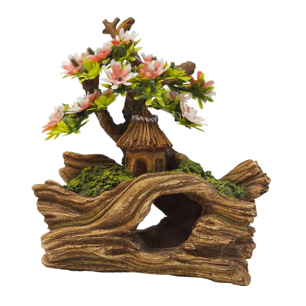 Décoration pour aquarium avec plantes Nobby Pet Wood With Hut