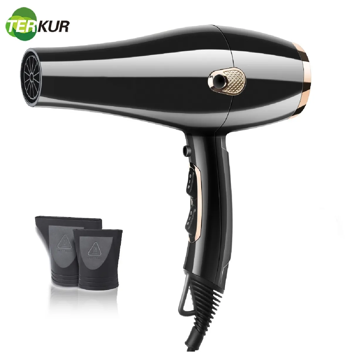 HD075 Sèche-cheveux professionnel - Noir