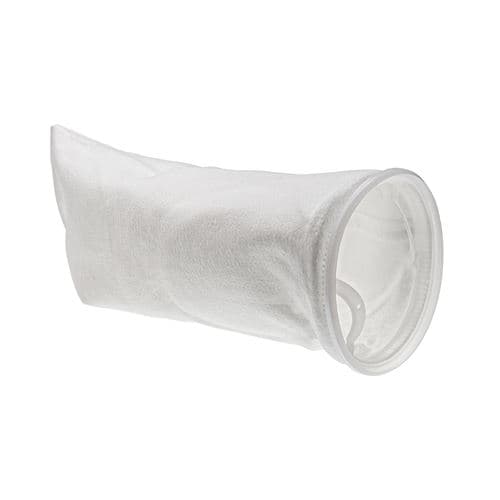 vhbw Chaussette filtrante universelle pour aquarium, piscine, skimmer - Sac de filtration, polyéthylène, 18 x 45 cm, 100 micromètre, blanc