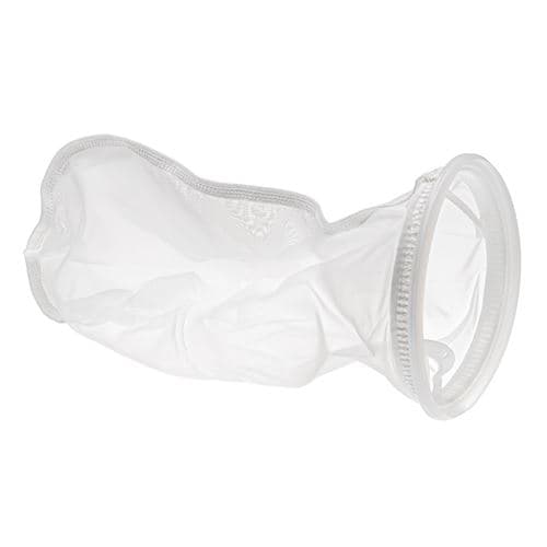 vhbw Chaussette filtrante universelle pour aquarium, piscine, skimmer - Sac de filtration, polyester, 18 x 45 cm, 150 micromètre, blanc