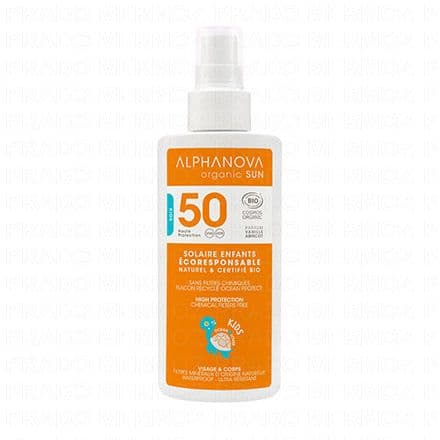 ALPHANOVA Organic Sun - Protection solaire enfant SPF 50 haute spray 125g